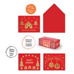 Chiudipacchi Sadoch Natale 25 Card rosso con busta 20579
