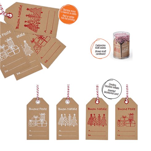 Segnapacco Sadoch Natale 25 Fustellato 20574