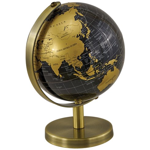 Globo Mini Blue/Gold Con Base Cm.  8