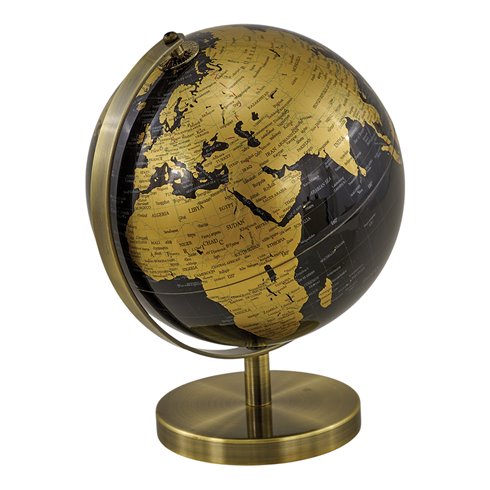 Globo Mini Blue/Gold Con Base Cm.10