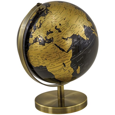 Globo Mini Blue/Gold Con Base Cm.14