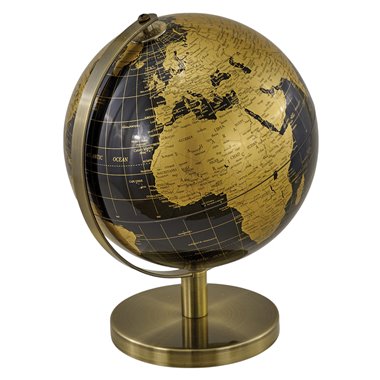 Globo Mini Blue/Gold Con Base Cm. 20 1215017