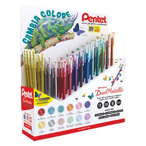 Pentel 25 Expo 0022408 Roller Gel Dual Metallic 56 pz.