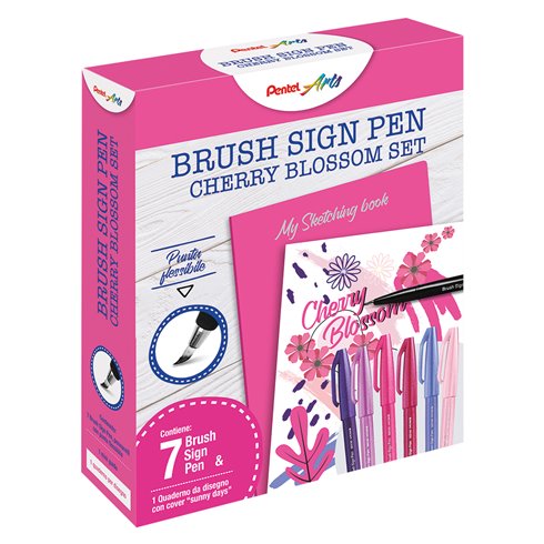 Pentel 25 Set SketchingBrush Sign Pen 0022316