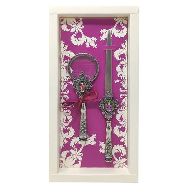 Rubinato Desk Set Swarovski Lente e Apribusta 25/45 Rosso