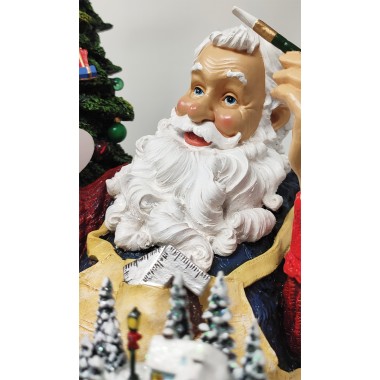 Carillon Natalizio VC Babbo Natale Pittore H51 cm.