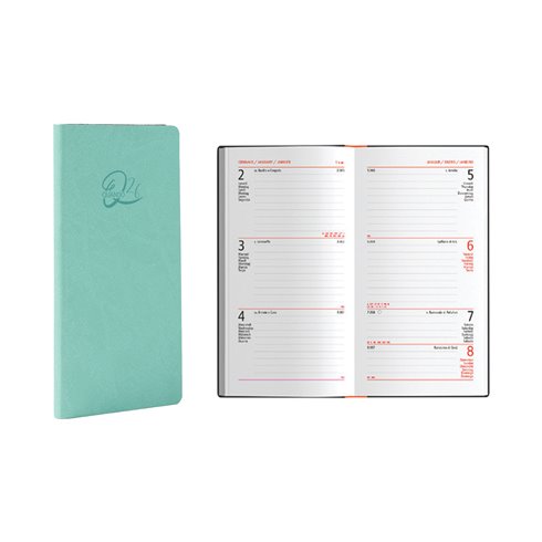 Agenda 26 Quando Femmena  8x15 Settimanale Verde Berillo