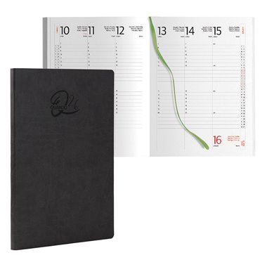 Agenda 26 Quando Femmena 17x24 Settimanale Grigio Scuro