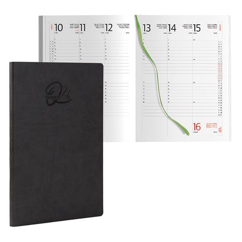 Agenda 26 Quando Femmena 17x24 Settimanale Grigio Scuro