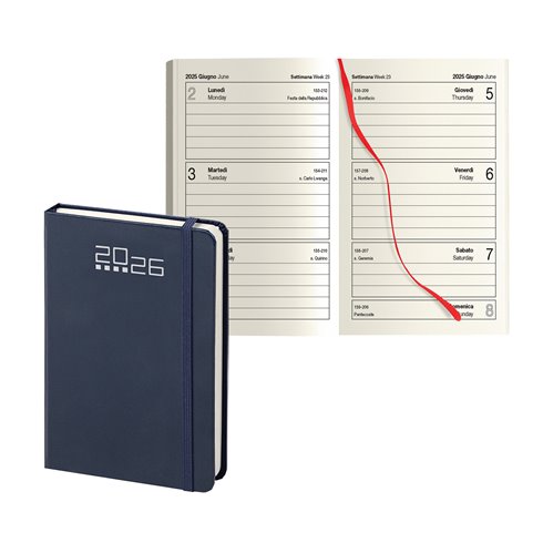Agenda 26 Tascabile  9x15 PB546 Settimanale Blu