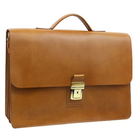 Borsa Cuoio Memotak 2004 3 scomparti Cuoio