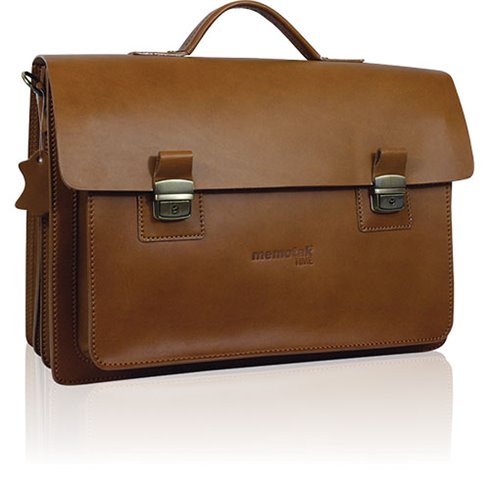 Borsa Cuoio Memotak 2005 3 scomparti Cuoio