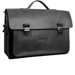 Borsa Cuoio Memotak 2005 3 scomparti Nero