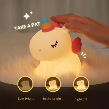 Lampada Silicone Olli Chibi Friends Unicorno