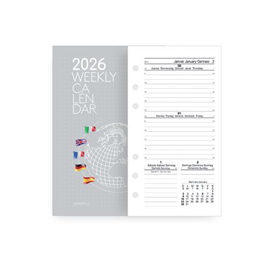 Agenda 26 Interni Organizer Settimanale Small 8x13