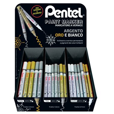 Pentel 00 Expo 0022043 Marker Amico Oro/Arg/Bia 72 pz.