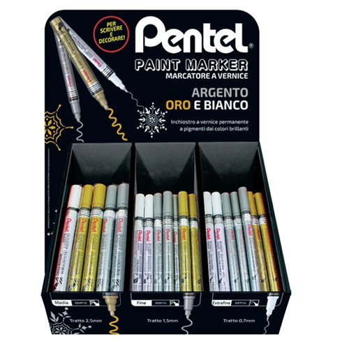 Pentel 00 Expo 0022043 Marker Amico Oro/Arg/Bia 72 pz.