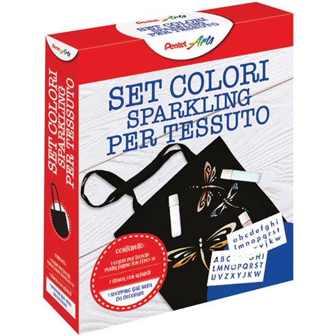 Pentel 00 Set Sparkling 0022357 Fabric Fun