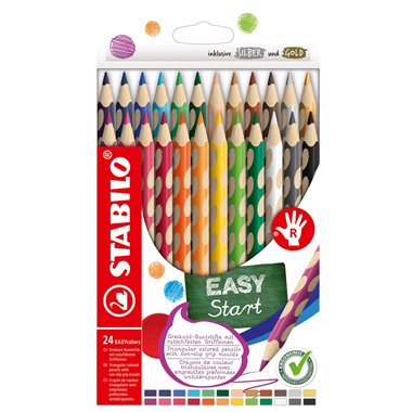 Pastelli Stabilo Easy Colors 332 a 24  per Destrimani