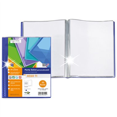 Porta Listini Sei Asso TI Personlizzabili 15x21  50 buste d.so Blu