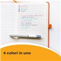 Penne Bic 4 Colori Shine (Oro Rosso Argento) 12 pz.