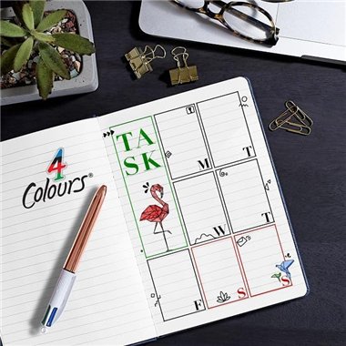 Penne Bic 4 Colori Rose Gold 12 pz.