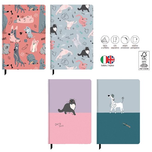 Agenda 26 Cartomania Animal Sketch Giornaliera 12x18