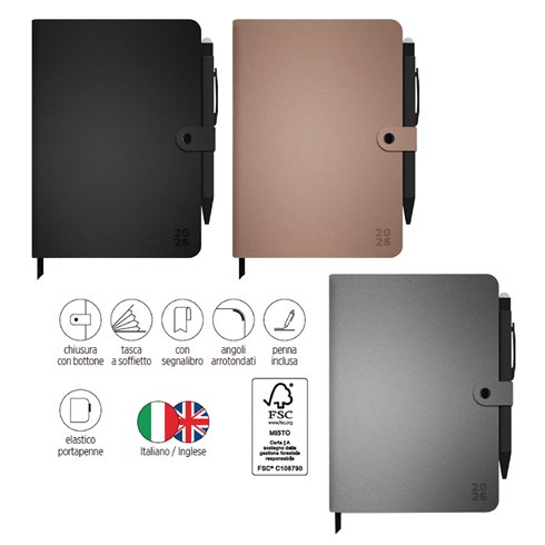 Agenda 26 Cartomania Elegant Giornaliera 12x18