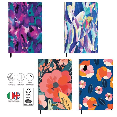 Agenda 26 Cartomania Fantasize Blooming Settimanale 12x18