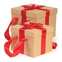 Scatole Regalo Star Natale 25 Set da 2 pz. Quad.Street Boxes