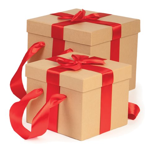 Scatole Regalo Star Natale 25 Set da 2 pz. Quad.Street Boxes