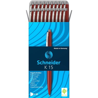Penne Schneider K 15 Box 20 pz. Fusto Rosso
