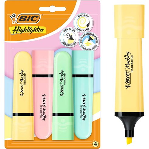 Bic Evidenziatori Pastel in Blister 4 pz. 517953