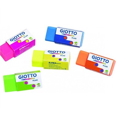 Gomme Giotto Minigomma Fluo Ricarica 60 pz.