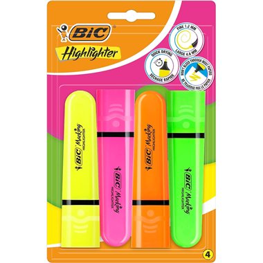 Bic Evidenziatori Neon in Blister 4 pz. 517952