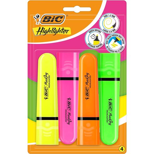 Bic Evidenziatori Neon in Blister 4 pz. 517952