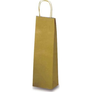 Shopper per bottiglia Sadoch Monocolore Dark Oro 14x8x39 25 pz.