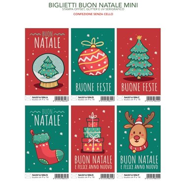 Cecami Natale 25 Biglietti mini NA50161BN