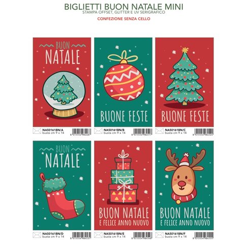 Cecami Natale 25 Biglietti mini NA50161BN