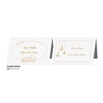 Cecami Natale 25 Biglietti e busta bianco scritta oro doppi NA50081BN