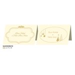 Cecami Natale 25 Biglietti e busta avorio scritta oro doppi NA50083BN