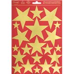 Cecami Natale 25 Adesivi Stelle grandi oro NA50048SO