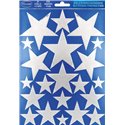 Cecami Natale 25 Adesivi Stelle grandi argento NA50050SA