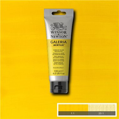 W&N Acrilico Galeria 120 ml Giallo Cadmio Medio 120