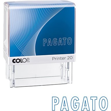 Timbri Colop PR 20 con Testo PAGATO