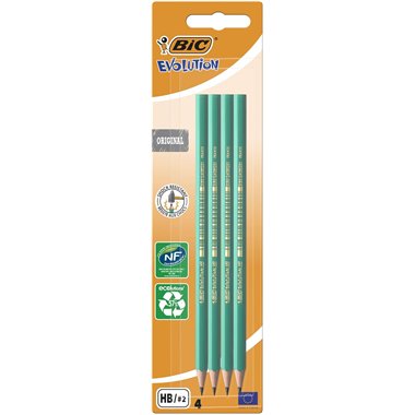 Bic Blister Matite Evolution HB 4 pz. (Fine Stock)