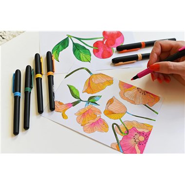 Pennarelli Bic Intensity  Punta Feltro media a 12 colori (Fine Stock)