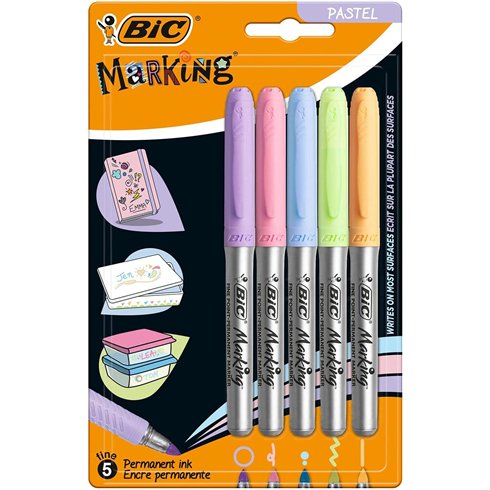 Pennarelli Bic Intensity Marker Pastel  Color 5 pz (Fine Stock)