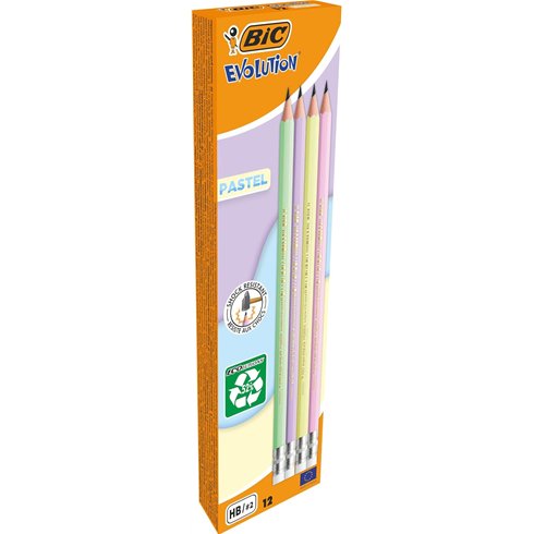Bic Matite con gomma Pastel 12 pz. 518306 (Fine Stock)