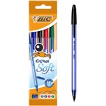 Bic Blister Cristal Soft  4 pz. Ass. (Fine Stock)
